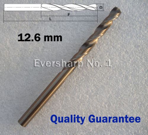 Lot 1pcs cobalt drill bit m35 hss twist drill 12.6mm(.4961&#034;) for stainless steel for sale