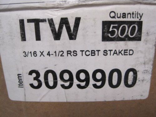 Case of 500 ITW Concrete Caride Drill Bits 3/16 x 4-1/2 RS TCBT Staked