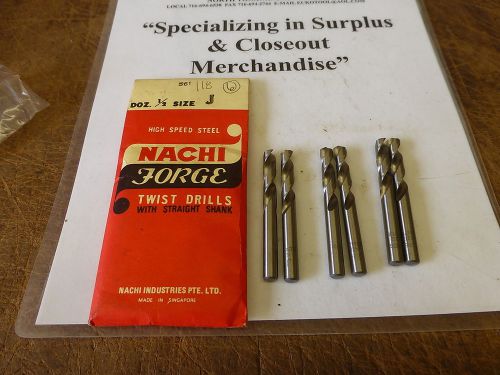 SCREW MACHINE DRILL LETTER &#034;J&#034; 118 PT  BRITE HIGH SPEED NACHI NEW 6 PCS $4.50