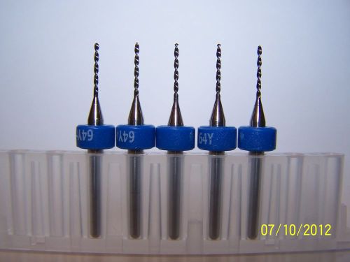 5 - NEW #64 (.0360&#034;) Printed Circuit Board Drills (PCB)