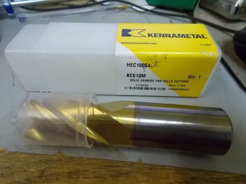 kennametal HEC100S4  KC610M solid carbide end mill NEW