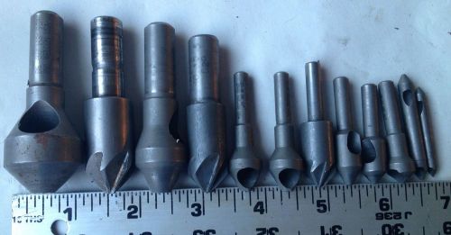 Machinist lathe tools very nice lot of 12 de burr counter sinks for sale
