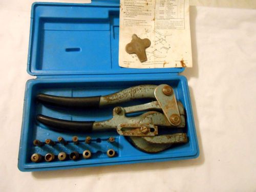 VINTAGE WHITNEY JENSEN PUNCH NO. 5 JR-HAND PUNCH SET WITH KEY RARE