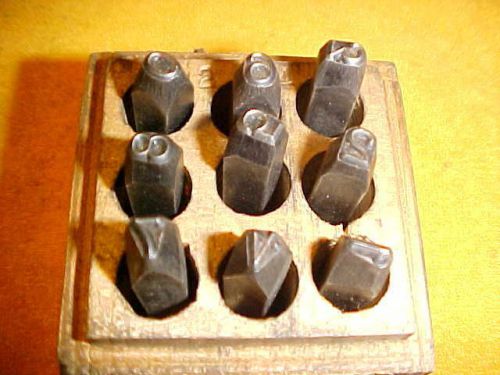 STERLING BRAND 5/32 HAND MADE NUMBER PUNCH SET LEATHER WOOD STEEL