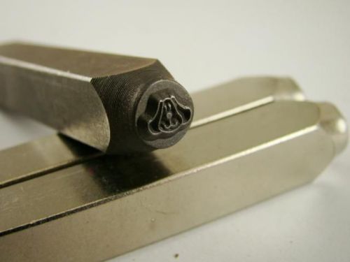 &#034;puppy dog face&#034; 1/4&#034;-6mm-large stamp-metal-hardened steel-gold&amp;silver bars(b36) for sale