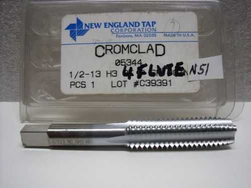 1/2-13 Tap GH3 4 FLUTE Thread Plug CROMCLAD tap New England Tap HSS USA N51
