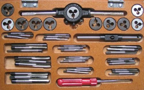 New british association 47 pcs tap dies set 0 to 10 b.a - boxed complete ba for sale