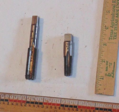 2- used pipe taps - Tungsten 7/16 NC 14, Stevens 1/2-14