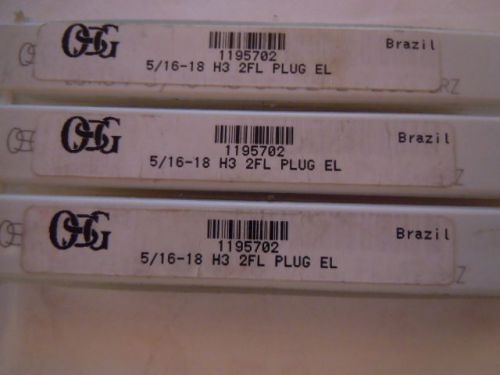 OSG  -  5/16 -18  H3 2FL PLUG EL     (3pcs )