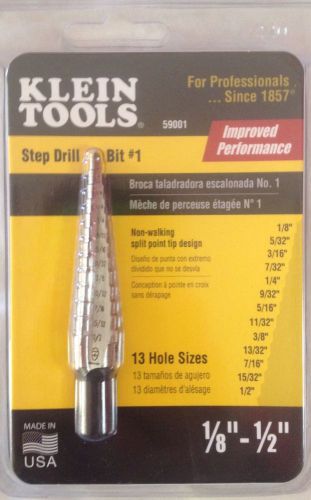 Klein Tools Step Drill Bit #1 1/8&#034;-1/2&#034;