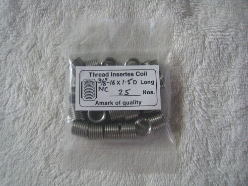 3/8&#034; - 16 x 2d thread inserts helicoil type (25 qty) for sale