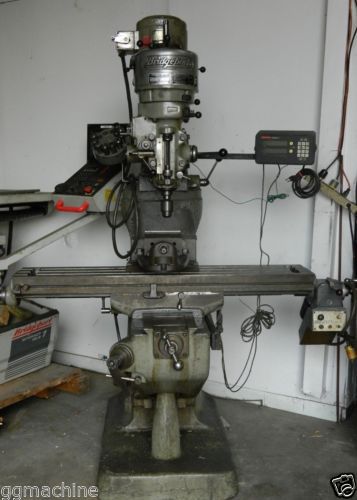 9 x 49 bridgeport vertical mill 1 hp,dro,crome ways, power feed, vise,collets for sale