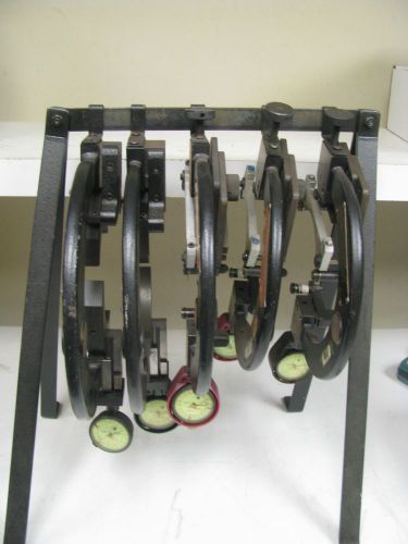 Johnson external thread gage adjustable lot 5 w/ stand mdl ch-a bh-a 4-5&#034; ec23 for sale