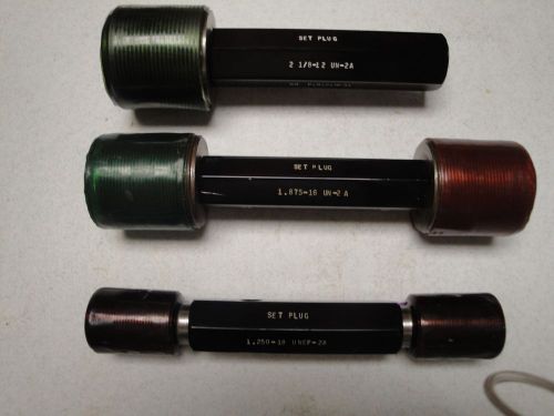 Setting plugs for thread ring gage 1.000&#034;  to 2.125&#034; for sale