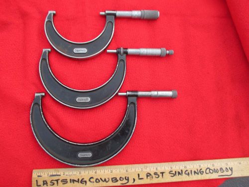 3-VINTAGE STARRETT MICROMETER&#039;S NO 436 - 2&#034; , 3&#034; 4&#034; Made in USA, GREAT DEAL 4U