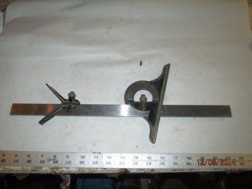 Machinist tool lathe mill nice starrett 18&#034; combination set protractor square sa for sale