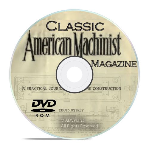 Classic american machinist magazine collection, machinist guide books dvd v27 for sale