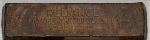 Vintage Jewelers Red Rouge Block, &#034;RELIANCE&#034;