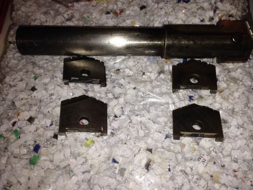 Spade Drill Holder w/ 5 x 1-1/2&#034; Used AMEC Spade Drill Inserts