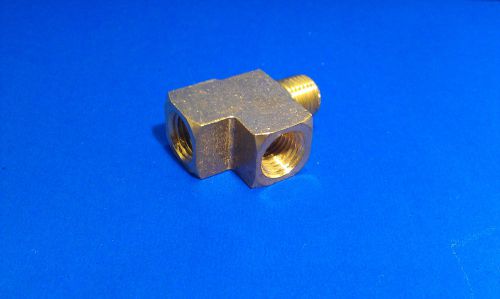 Solid Brass Street Pipe Tee 1/4 Inch Male Two 1/4 Female NPT Air Fuel Water