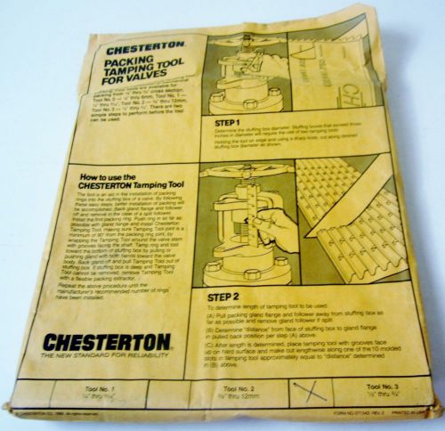 Aw chesterton tool no 3 packing tamping tool for valves, 1/2&#034; thru 3/4&#034; - new for sale