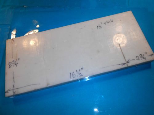HDPE White Plastic solid bar stock 1-1/2&#034; X 8-3/4&#034; X 16-1/2&#034; plexiglass plate B1