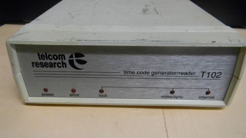TELCOM RESEARCH TIME CODE GENERATOR/READER T102 USED