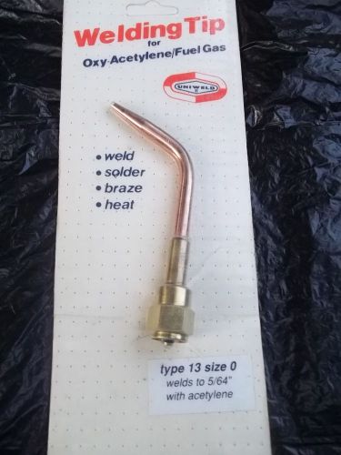 UNIWELD WELDING TIP FOR OXY-ACETYLENE /FUEL GAS BRAND NEW IN PACKAGE.