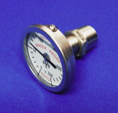 Lincoln sa-200 engine water temp thermometer direct mount shock proof 0-250 f for sale