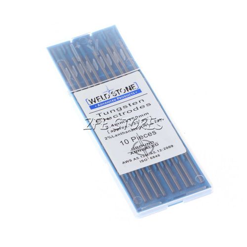 10pc Sky Blue Lanthanated WL20 Tungsten Electrodes 2.4x150mm for TIG Welding New