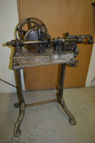 Rare c 1900 antique charles wright belt drive band saw sharpening machine for sale