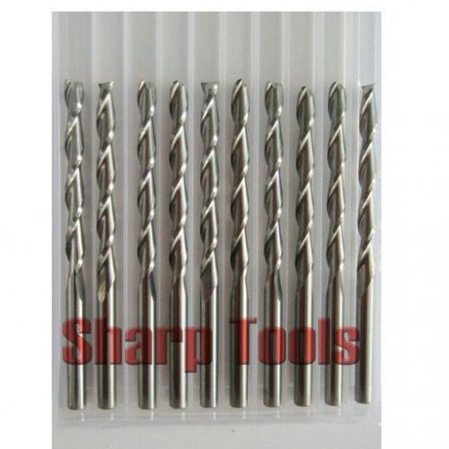 10pcs double flute carbide mill spiral cutter wood cnc router bits  3.175mm 2mm for sale