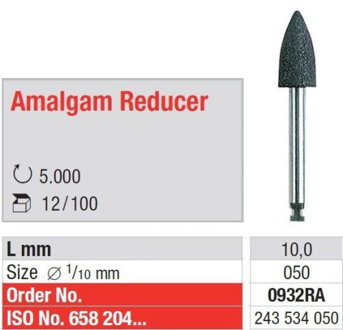 EDENTA silicone-diamond polishers-  Amalgam reducer 0932RA/ Pack of 12 pcs.