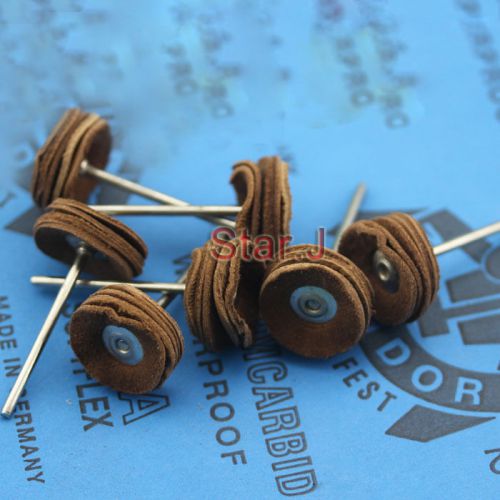 50pcs Leather Polishing Buffing Wheels Burs for Rotary Tools Dental JEWELLERY