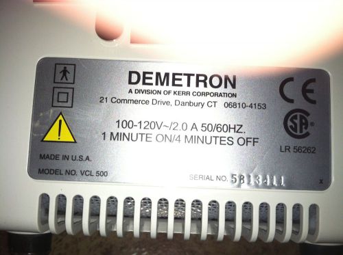 Demetron Optilux 500 Curing Light