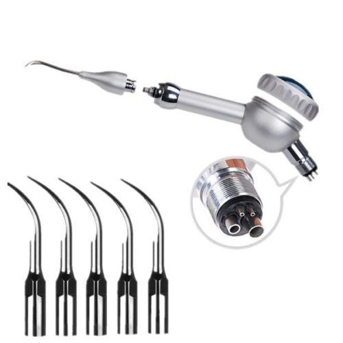 Dental teeth prophy jet air polisher 4 hole+ 5*ultrasonic scaler scaling tips g1 for sale
