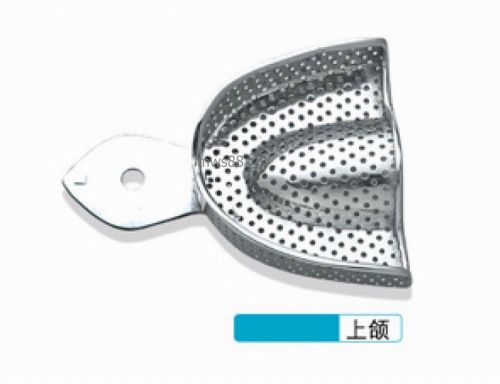 10pcs hot kangqiao dental stainless steel impression tray 3# upper perforated for sale