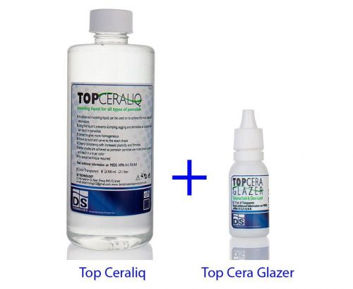 2 pcs of DENTAL Lab Ceramic Product -TOP CERALIQ + TOP CERA GLAZER