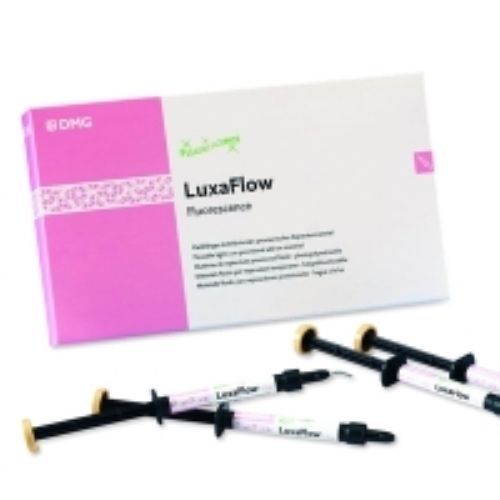 Dmg luxaflow fluorescence flowable light cure composite a3 -2 x 1.5 gm. syringes for sale