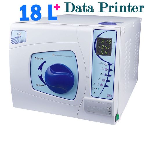 18 L Autoclave Sterilizer Dental Set Kit Vacuum Pressure Steam with Data Printer