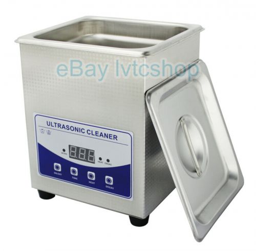 2l ultrasonic cleaner w/ digital timer heater degas basket 1 year warranty for sale