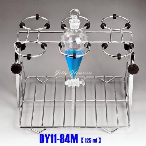Liftable stainless steel separating funnel stand support &amp; steel clamp for125ml for sale