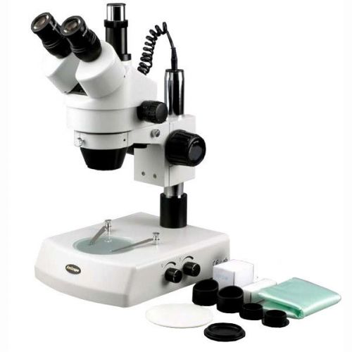 3.5x-180x trinocular stereo zoom microscope with dual halogen lights for sale