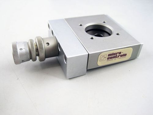Micro-controle newport linear translation x-stage with aperature &amp; micrometer for sale