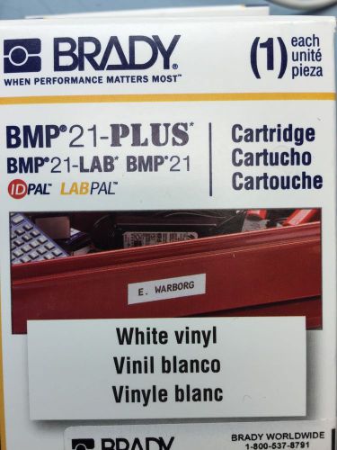 Brady M21-500-595-WT Indoor/Outdoor Grade Vinyl BLACK ON WHITE Labeling Tape