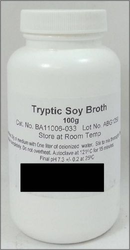 Tryptic soy broth powder 100g - culture agar bacteria for sale