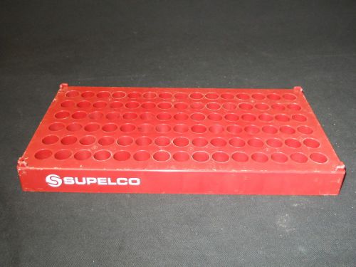 Supelco red polypropylene 90 vial tray for 17mm vials, 2-3202 for sale