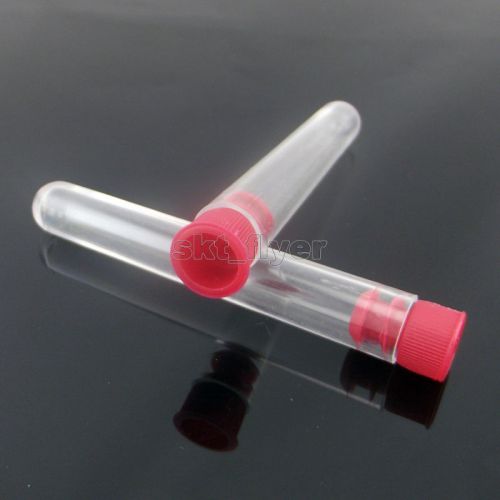 5pcs plastic tube 12*75mm lab supplies with stopper for sale