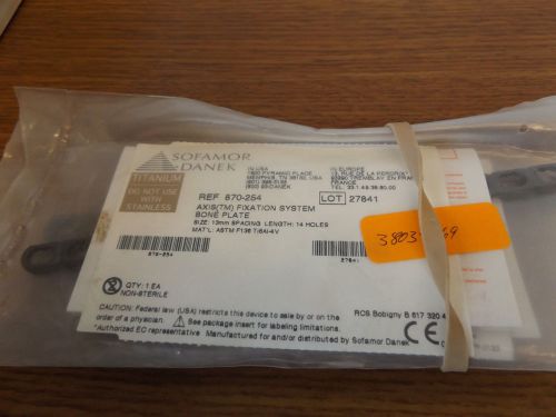 Medtronic 870-254 axis fixation bone plate for sale