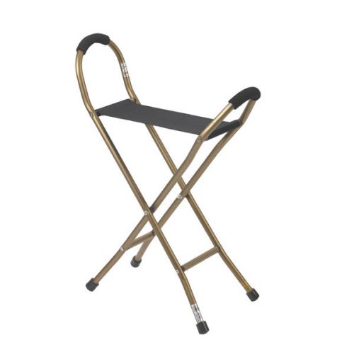 Folding lightweight cane with sling style seat for sale